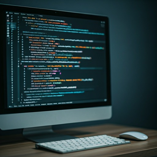 React.js code with vibrant syntax highlighting on a modern screen